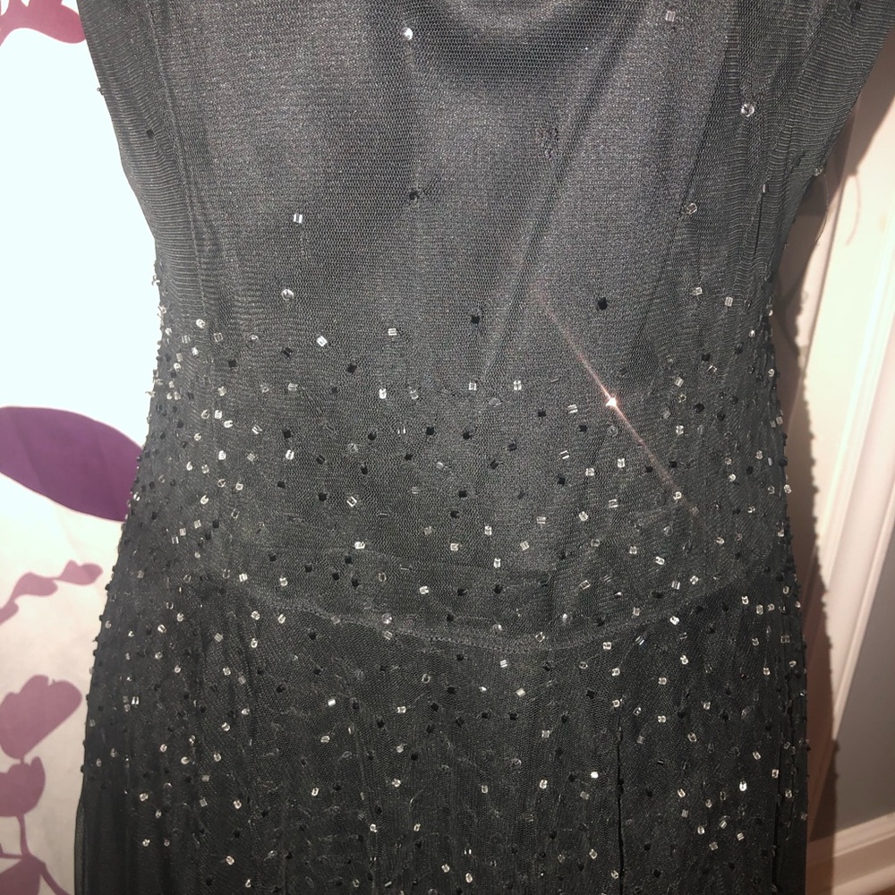 Navy blue-ish black formal/dancing beaded dress